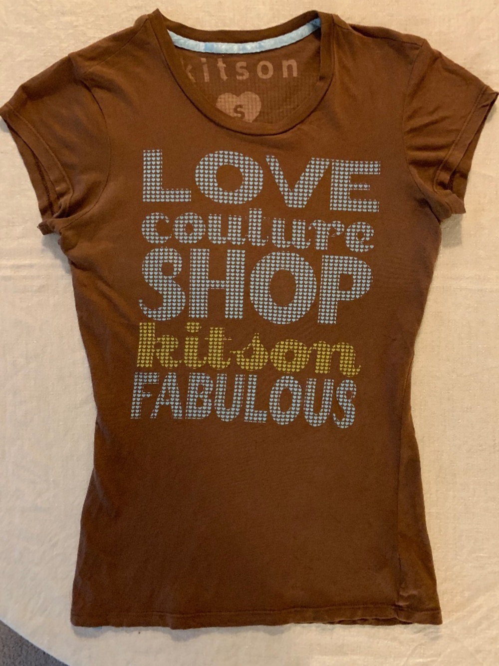 Kitson Love Couture Shop Kills on Fabulous Y2K Graphic Tee S USA